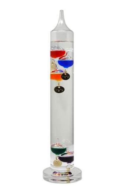Free standing tear drop Galileo thermometer Scientific Gift Idea 